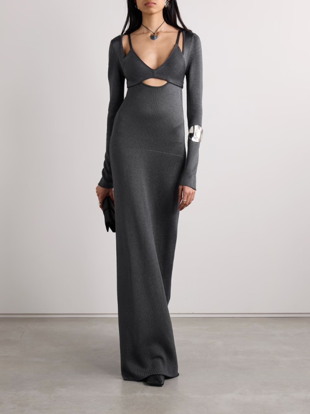 PROENZA SCHOULER Nalani cutout Micro Modal-blend maxi dress XS Sold-out $1990